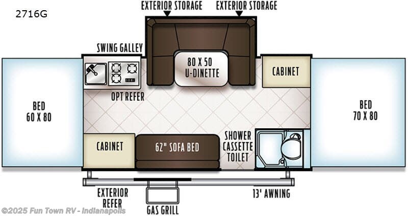 Call now about this 2019 Forest River Rockwood Premier 2716G! 2019 Forest River Rockwood Premier 2716G - Used Popup For Sale by Fun Town RV - Indianapolis in EDINBURGH, Indiana features Slideout