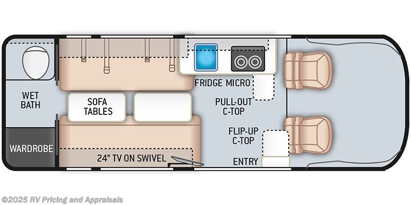 Floorplan of 2020 Thor Motor Coach Sequence 20L Located in Lady Lake, FL