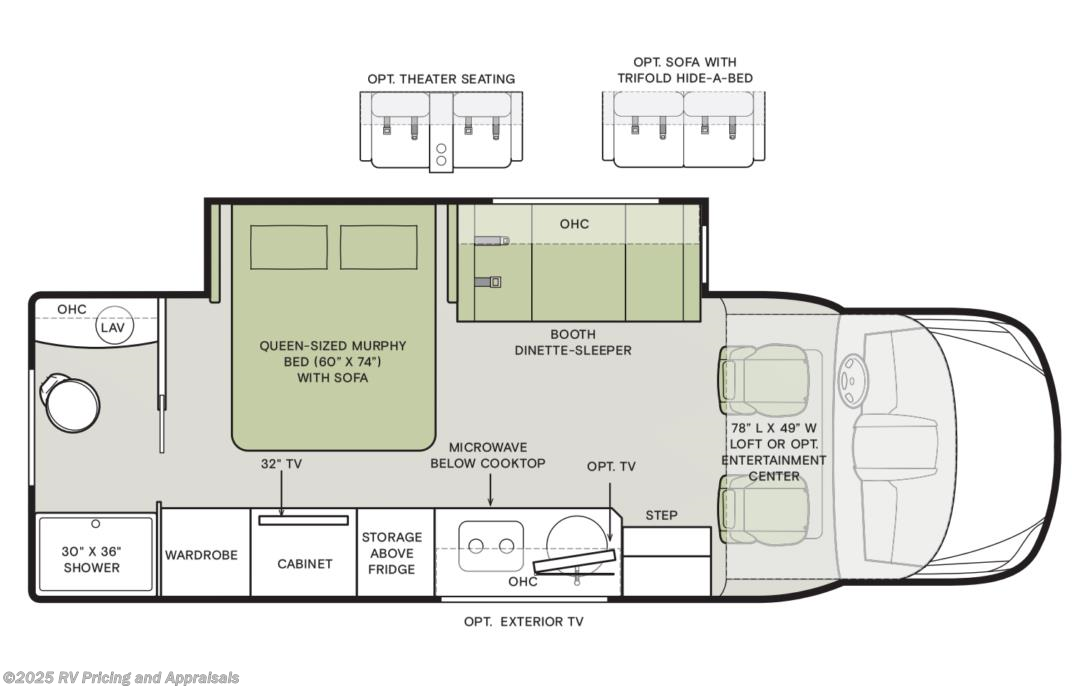 Floorplan of 2021 Tiffin Wayfarer 25 RW Located in Gulfport, Florida