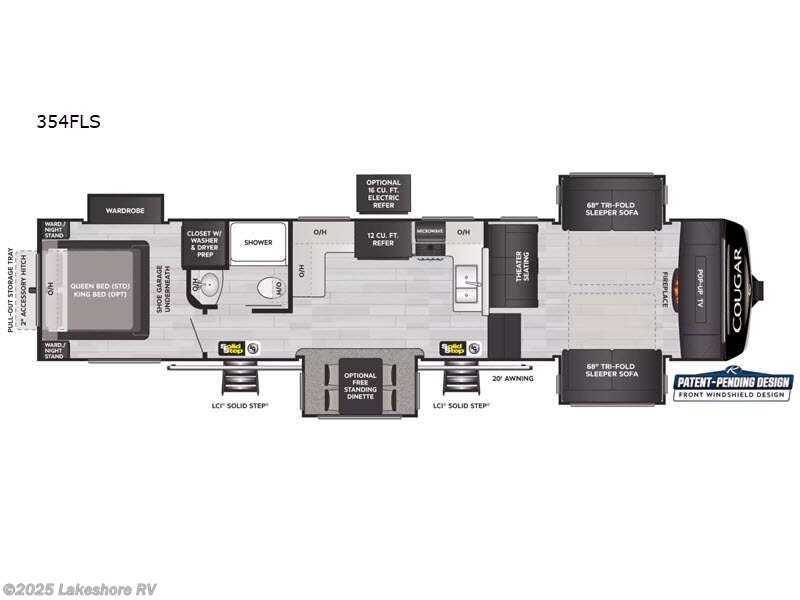 Call now about this 2022 Keystone Cougar 354FLS! 2022 Keystone Cougar 354FLS - New Fifth Wheel For Sale by Lakeshore RV in Muskegon, Michigan features Slideout