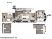 Call now about this 2025 Forest River Wildwood Grand Lodge 42VIEW! 2025 Forest River Wildwood Grand Lodge 42VIEW - New Destination Trailer For Sale by Lakeshore RV in Muskegon, Michigan features Slideout