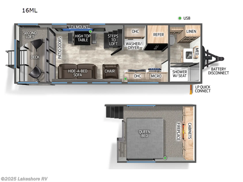 Call now about this 2025 Forest River Cherokee Timberwolf 16ML! 2025 Forest River Cherokee Timberwolf 16ML - New Destination Trailer For Sale by Lakeshore RV in Muskegon, Michigan
