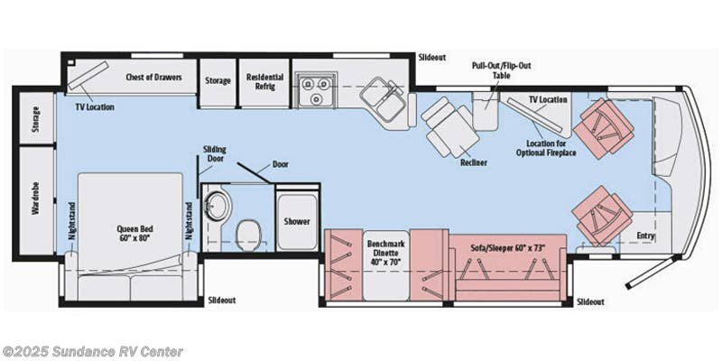 Floorplan of 2017 Winnebago Forza 36G