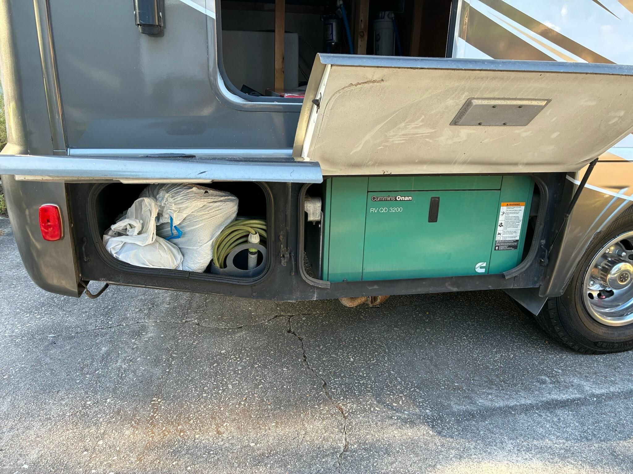 Storage, Under Bed Storage (Fresh Water Tank) and Diesel Generator