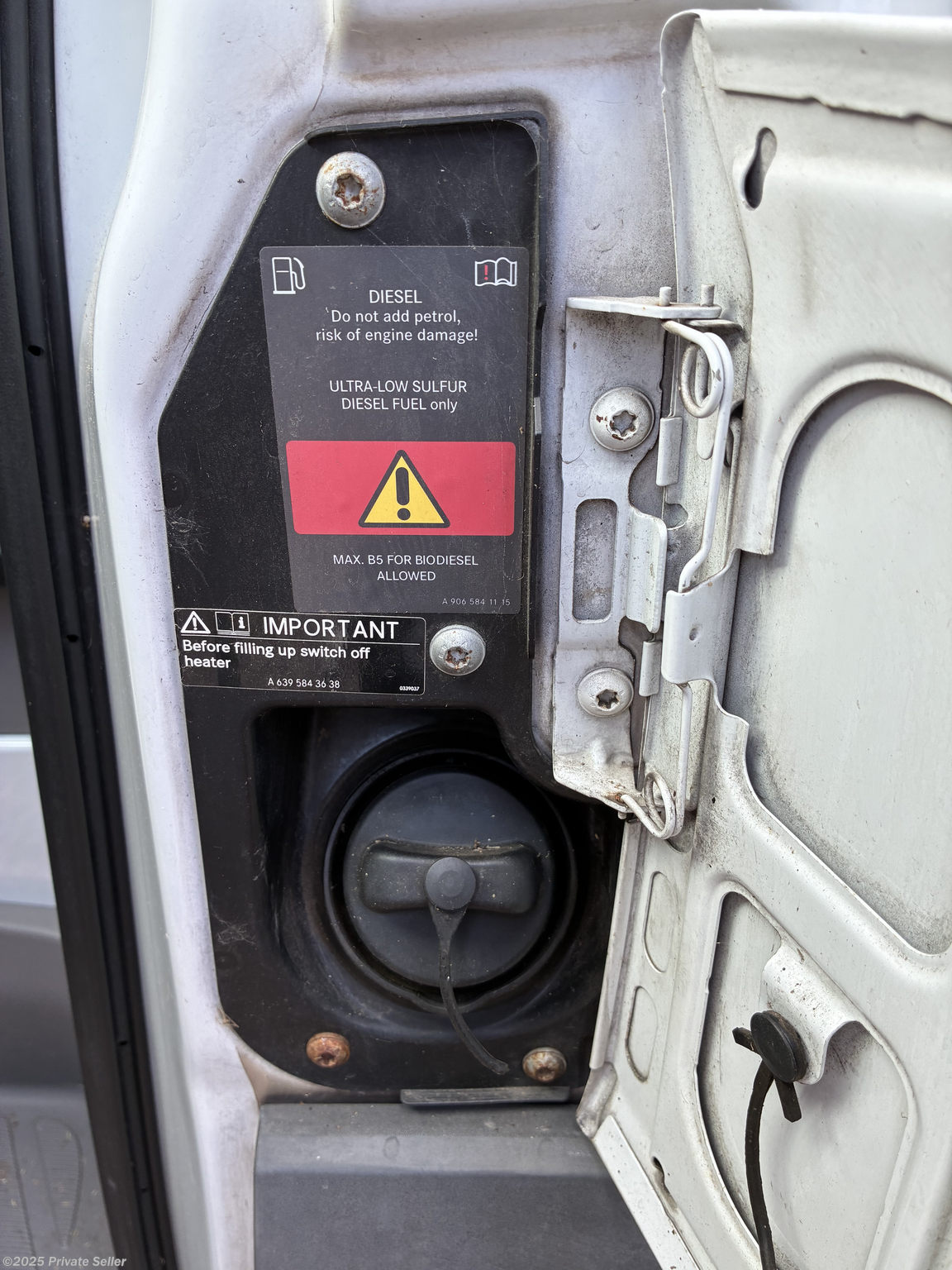 Diesel Gas Cap String Detached