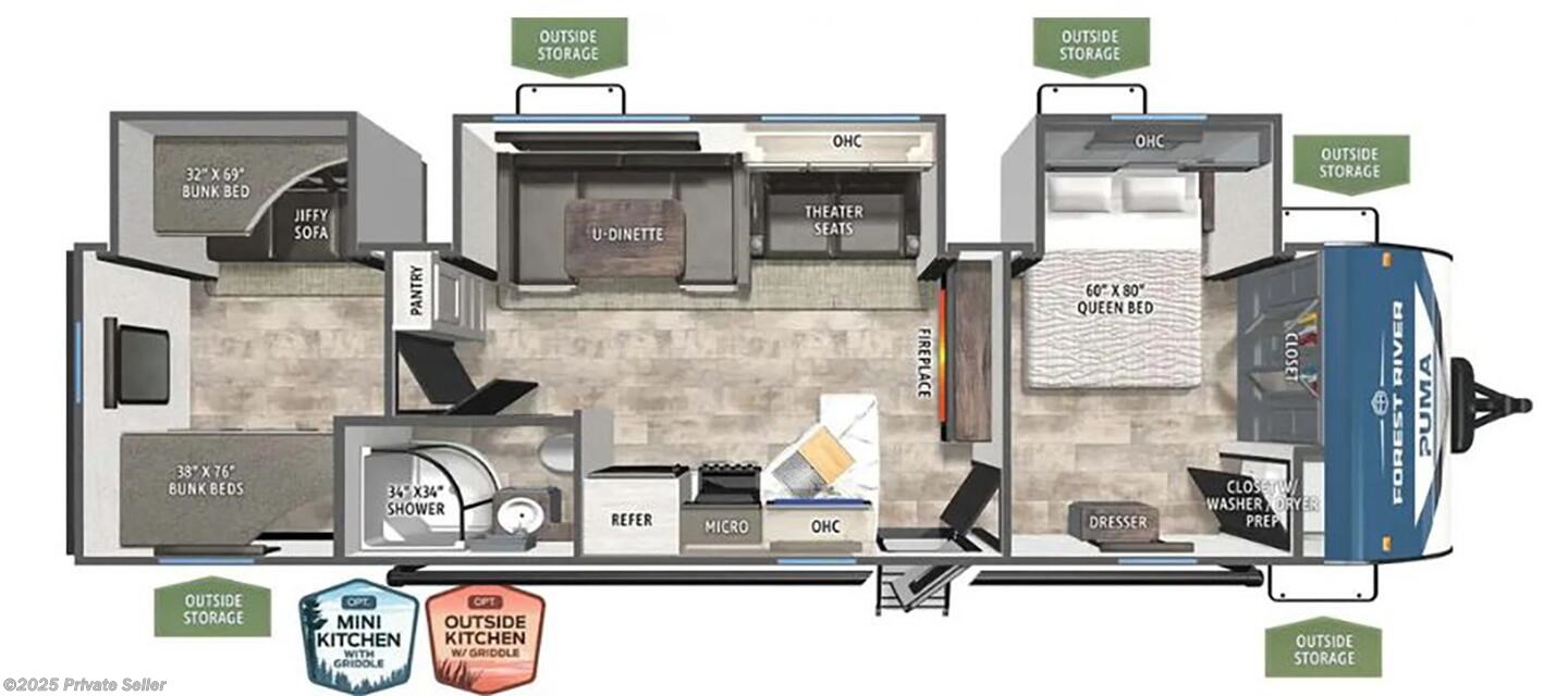 Contact us now about this 2019 Palomino Puma 32RBFQ! 2019 Puma 32RBFQ by Palomino from For Sale By Owner in CAMILLUS, New York