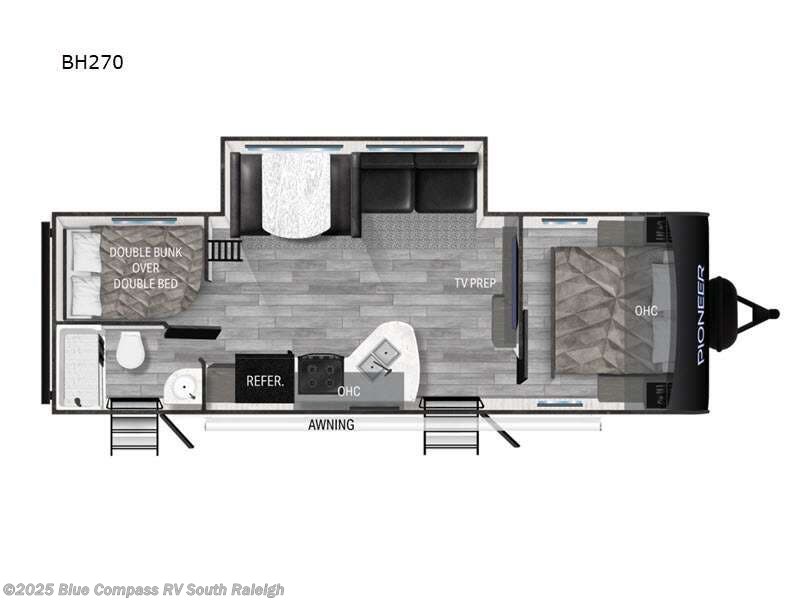 Call now about this 2024 Heartland Pioneer 270BH! 2024 Heartland Pioneer 270BH - Used Travel Trailer For Sale by Blue Compass RV South Raleigh in Benson, North Carolina features Slideout