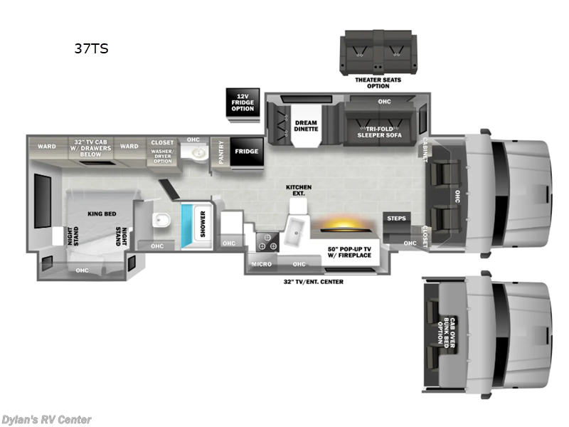 Call now about this 2026 Dynamax Corp DX3 37TS! 2026 Dynamax Corp DX3 37TS - New Super C For Sale by Campers Inn RV Signature Collection in Sewell, New Jersey features Slideout