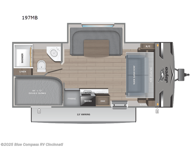 Call now about this 2026 Jayco Jay Flight SLX 197MB! 2026 Jayco Jay Flight SLX 197MB - New Travel Trailer For Sale by Blue Compass RV Cincinnati in Cincinnati, Ohio features Slideout