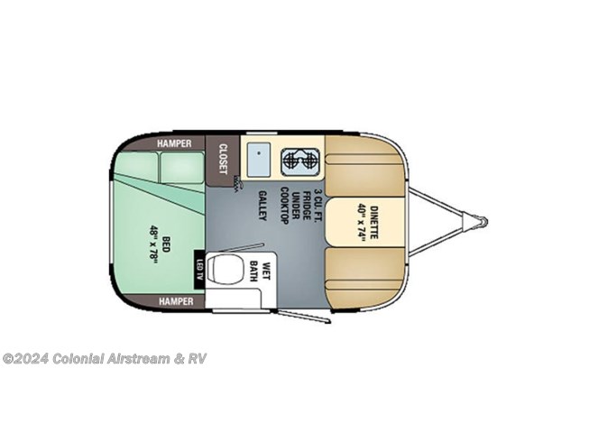 Stock Image for 2016 Airstream Bambi 16J (options and colors may vary)