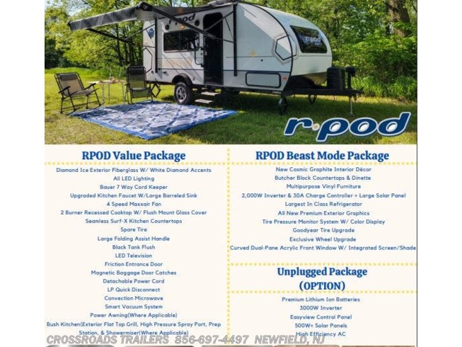 2024 R-Pod RP-180 BEAST MODE by Forest River from Crossroads Trailer Sales, Inc. in Newfield, New Jersey