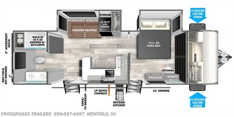 Floorplan of 2025 Forest River Wildwood Heritage Glen 265BSRB