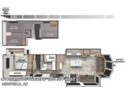 Call now about this 2026 Forest River Salem Grand Villa 42FLDL! Floorplan of 2026 Forest River Salem Grand Villa 42FLDL