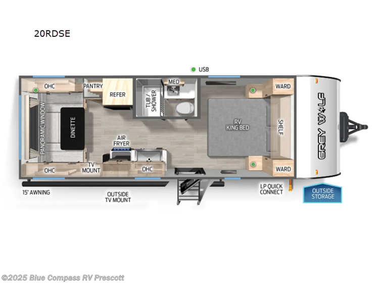 Email now about this 2025 Forest River Cherokee Grey Wolf 20RDSE! New 2025 Forest River Cherokee Grey Wolf 20RDSE available in Prescott, Arizona