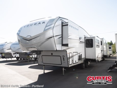 Accessories: INTERIOR - DRIFTWOOD,PROFESSIONAL GRADE CAMPING PACKAGE,TOWING WITH CONFIDENCE PACKAGE,COUGAR INNOVATION PACKAGE,CLIMATE GUARD PROTECTION PACKAGE,ELECTRIC 4 POINT LEVELING SYSTEM,iNCOMMAND PRO w/GLOBAL CONNECT,SOLAR FLEX DISCOVER,THEATER SEATS IPO TRI FOLD,REFRIGERATOR - 12V - 10 CF ,RVIA SEAL-GO CAMPING,
