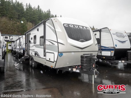 Accessories: INTERIOR - DRIFTWOOD,PROFESSIONAL GRADE CAMPING PACKAGE,TOWING WITH CONFIDENCE PACKAGE,COUGAR INNOVATION PACKAGE,CLIMATE GUARD PROTECTION PACKAGE,ELECTRIC STABILIZER JACKS,iNCOMMAND PRO w/GLOBAL CONNECT,ANTI LOCK BREAKING SYSTEM,SOLAR FLEX DISCOVER,REFRIGERATOR - 12V - 10 CF ,RVIA SEAL-GO CAMPING,