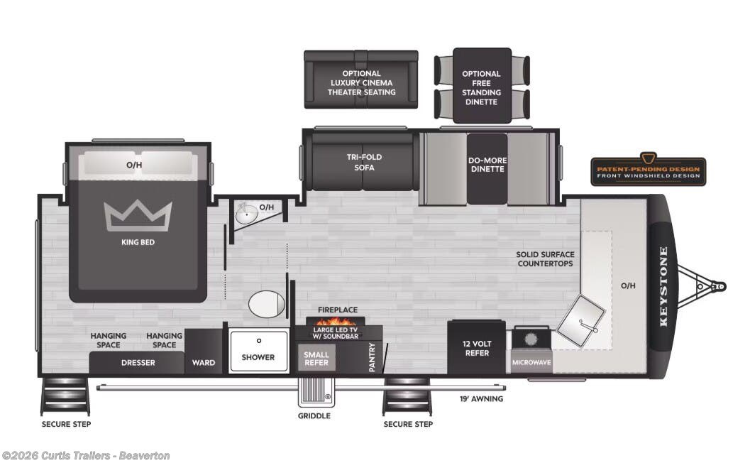 2025 Keystone Passport 2600FK - New Travel Trailer For Sale by Curtis Trailers - Beaverton in Beaverton, Oregon