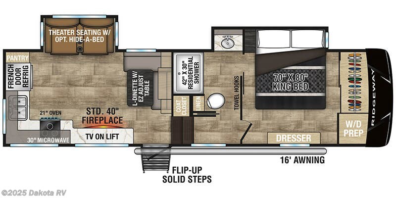 2025 K-Z Ridgeway 27RK Floorplan