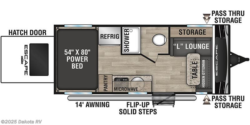 2023 K-Z Escape E18 Hatch Floorplan