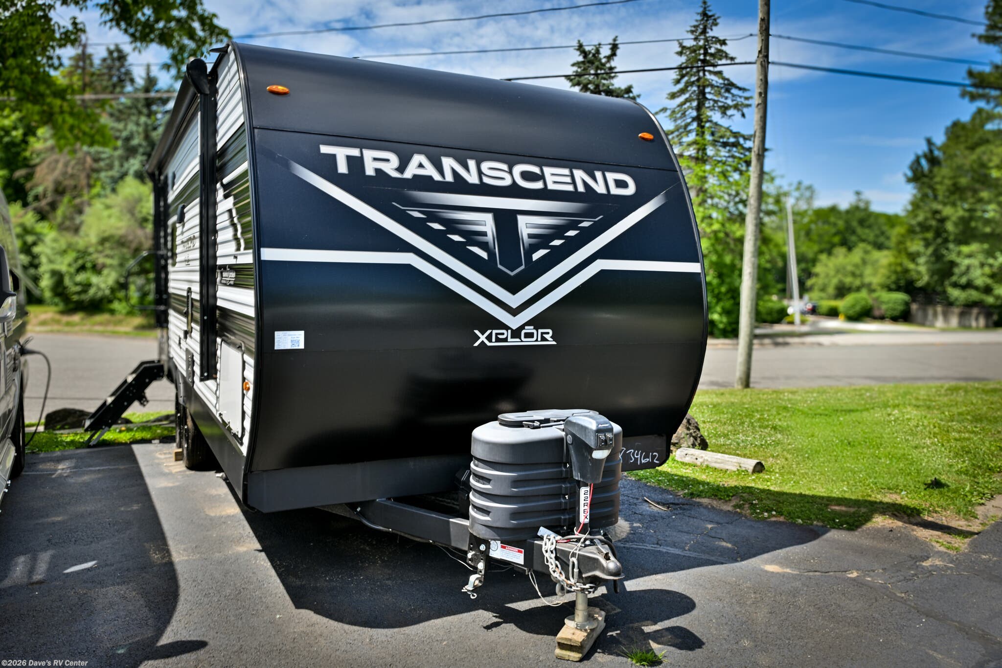 2025 Grand Design Transcend Xplor 22RBX - Used Travel Trailer For Sale by Dave's RV Center in Danbury, Connecticut features Tinted Windows, Furnace, Power Awning, Detachable Power Cord, Refrigerator