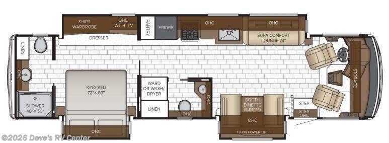 Floorplan of 2026 Newmar Bay Star 3629