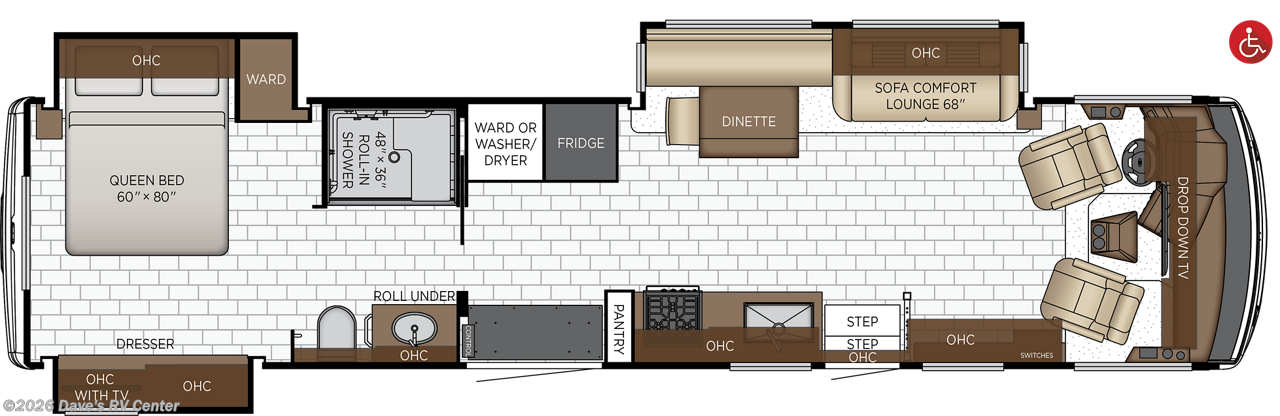 Floorplan of 2027 Newmar Bay Star 3811
