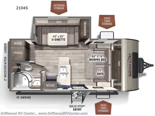 2023 Forest River Rockwood Mini Lite 2104S - New Travel Trailer For Sale by Driftwood RV Center in Clermont, New Jersey