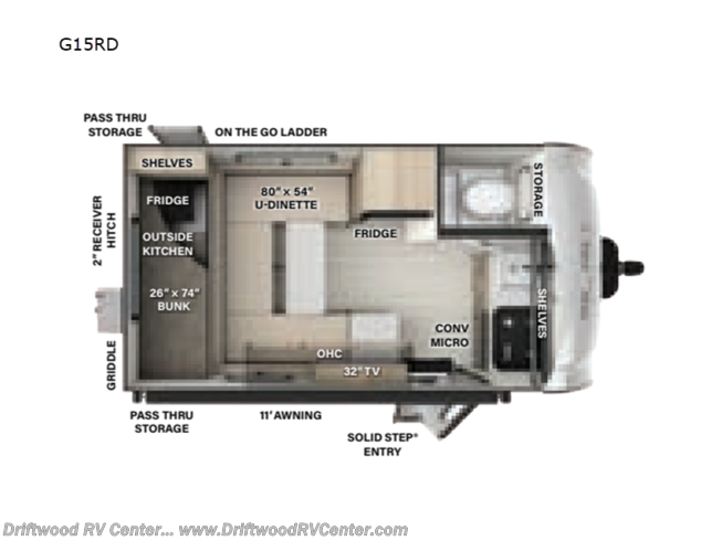 2024 Forest River Rockwood Geo Pro G15RD - New Travel Trailer For Sale by Driftwood RV Center in Clermont, New Jersey