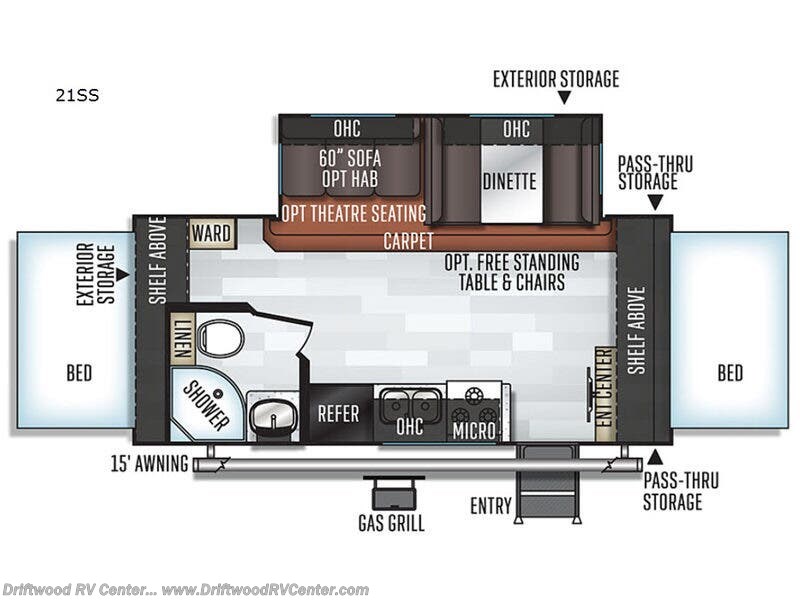 2019 Forest River Rockwood Roo 21SS - Used Travel Trailer For Sale by Driftwood RV Center in Clermont, New Jersey features Slideout