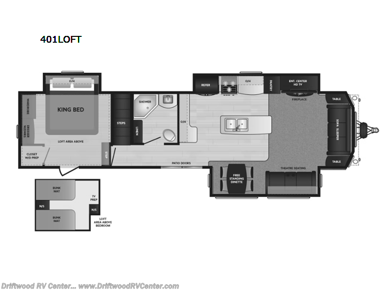 2025 Keystone Residence 401LOFT - New Destination Trailer For Sale by Driftwood RV Center in Clermont, New Jersey features Slideout