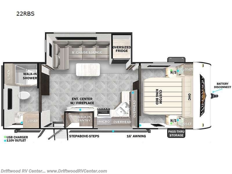 2023 Forest River Wildwood 22RBS - Used Travel Trailer For Sale by Driftwood RV Center in Clermont, New Jersey features Slideout