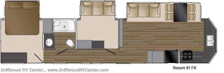 2017 Heartland Resort 41FK - Used Destination Trailer For Sale by Driftwood RV Center in Clermont, New Jersey features Slideout