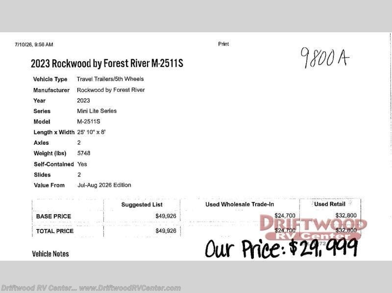 2023 Rockwood Mini Lite 2511S by Forest River from Driftwood RV Center in Clermont, New Jersey