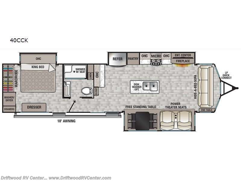 2022 Forest River Cedar Creek Cottage 40CCK - Used Destination Trailer For Sale by Driftwood RV Center in Clermont, New Jersey features Slideout