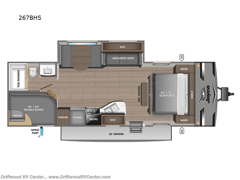 2023 Jayco Jay Flight 267BHS - Used Travel Trailer For Sale by Driftwood RV Center in Clermont, New Jersey features Slideout