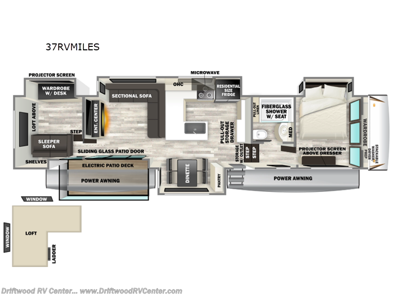 2026 Forest River Cherokee Sabre 37RVMILES - New Fifth Wheel For Sale by Driftwood RV Center in Clermont, New Jersey features Slideout