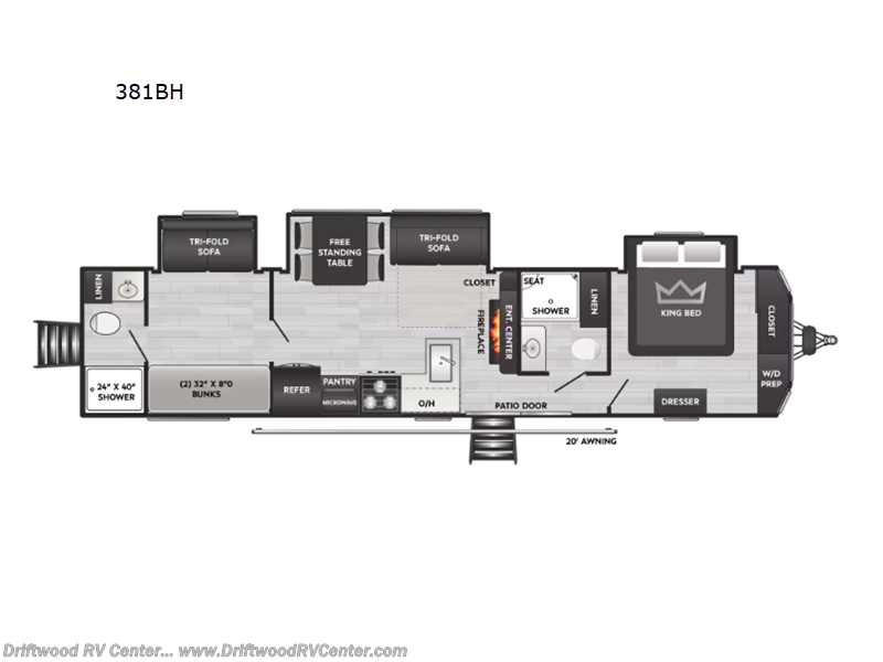 2026 Keystone Springdale Villa 381BH - New Destination Trailer For Sale by Driftwood RV Center in Clermont, New Jersey features Slideout