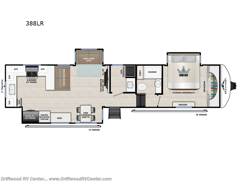 2026 East to West Tandara 388LR - New Fifth Wheel For Sale by Driftwood RV Center in Clermont, New Jersey features Slideout