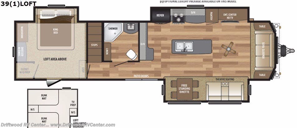 2017 Keystone Retreat 391LOFT - Used Destination Trailer For Sale by Driftwood RV Center in Clermont, New Jersey features Slideout