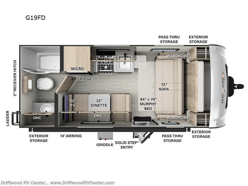2024 Forest River Rockwood Geo Pro G19FD - Used Travel Trailer For Sale by Driftwood RV Center in Clermont, New Jersey
