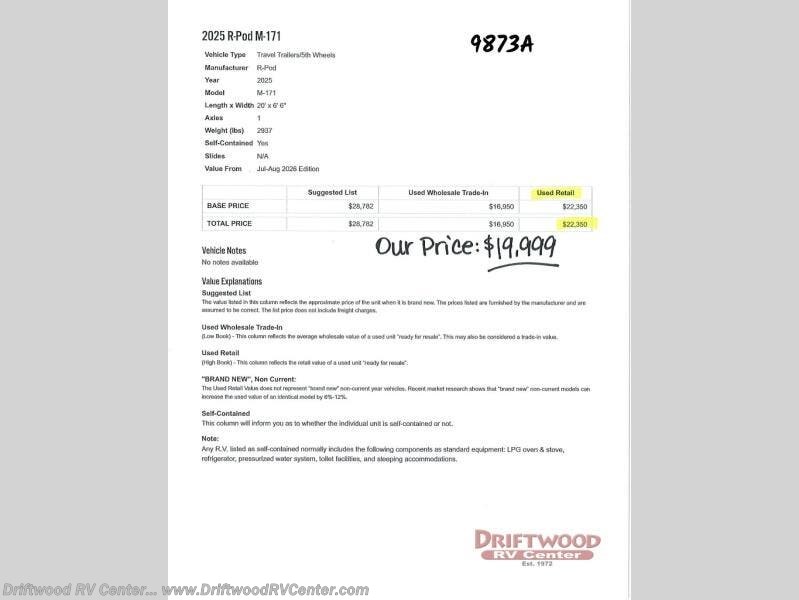 2025 R Pod RP-171 by Forest River from Driftwood RV Center in Clermont, New Jersey