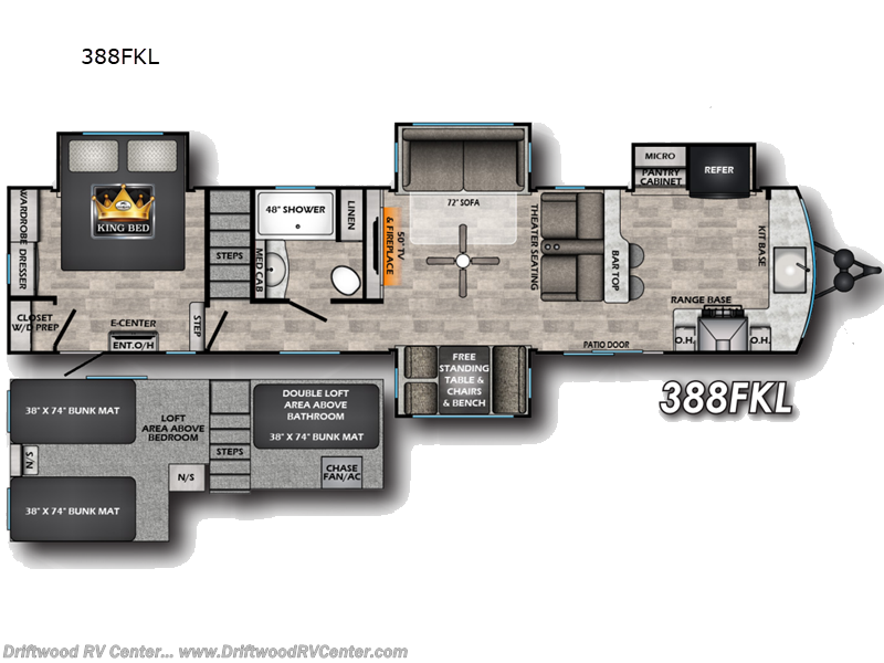 2026 CrossRoads Hampton 388FKL - New Destination Trailer For Sale by Driftwood RV Center in Clermont, New Jersey features Slideout