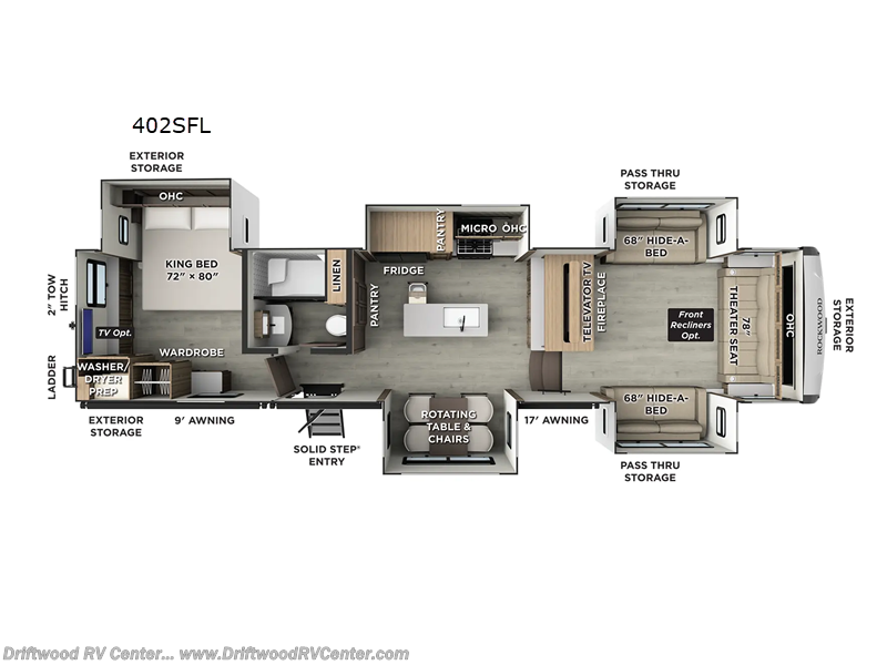 2026 Forest River Rockwood Signature 402SFL - New Fifth Wheel For Sale by Driftwood RV Center in Clermont, New Jersey features Slideout