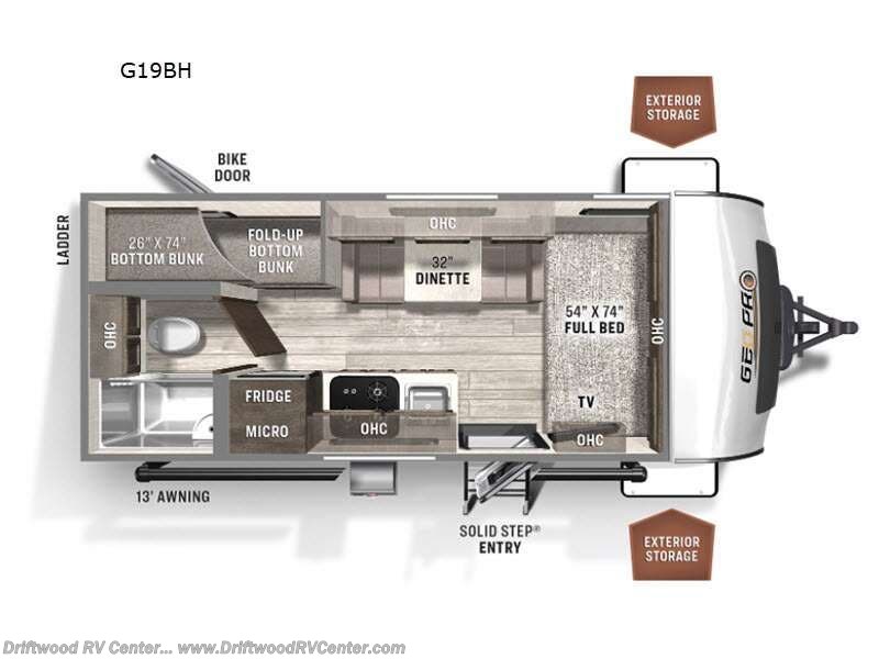2023 Forest River Rockwood Geo Pro G19BH - Used Travel Trailer For Sale by Driftwood RV Center in Clermont, New Jersey