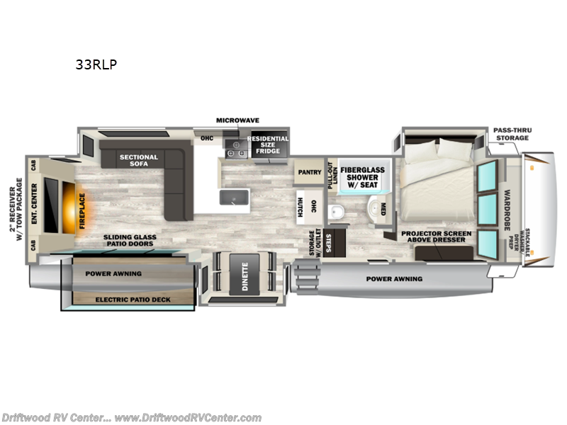2026 Forest River Cherokee Sabre 33RLP - New Fifth Wheel For Sale by Driftwood RV Center in Clermont, New Jersey features Slideout