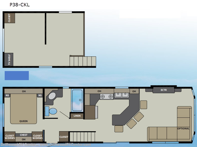 2026 RC Industries Canterbury Parkvue P38-CKL-DF - New Park Model For Sale by Driftwood RV Center in Clermont, New Jersey