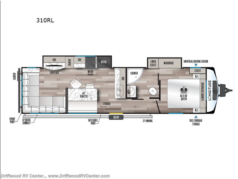 2026 East to West Longitude 310RL - New Travel Trailer For Sale by Driftwood RV Center in Clermont, New Jersey features Slideout