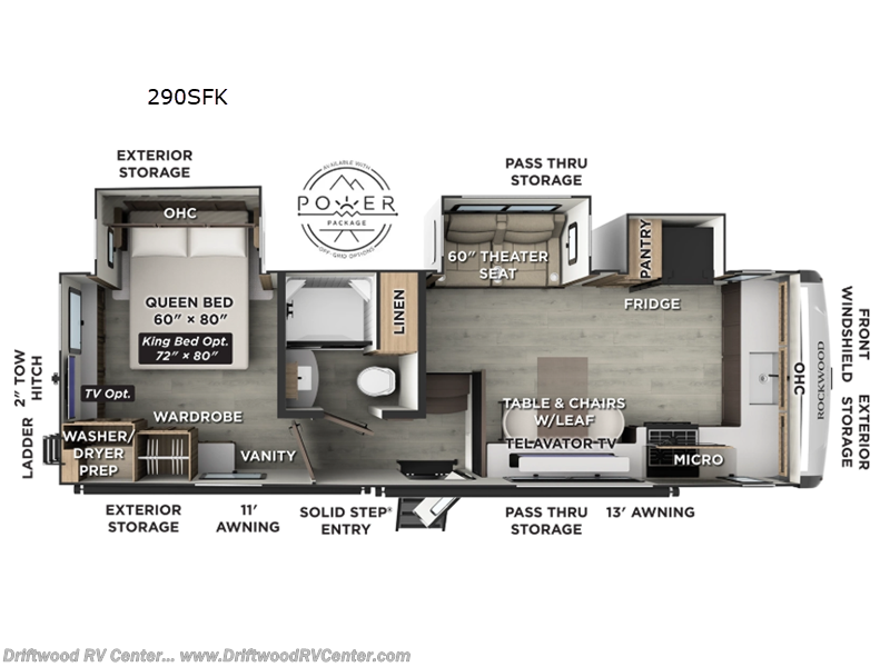 2026 Forest River Rockwood Signature 290SFK - New Fifth Wheel For Sale by Driftwood RV Center in Clermont, New Jersey features Slideout