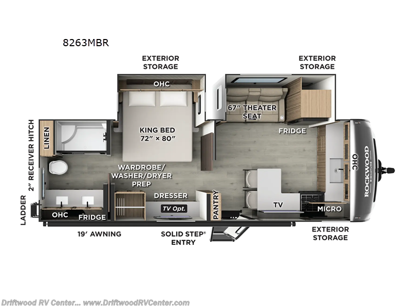 2026 Forest River Rockwood Signature 8263MBR - New Travel Trailer For Sale by Driftwood RV Center in Clermont, New Jersey features Slideout