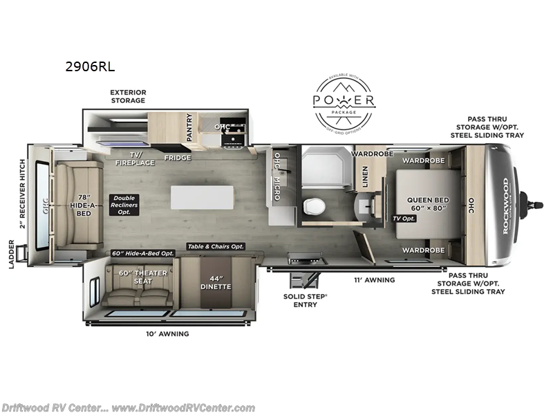 2026 Forest River Rockwood Ultra Lite 2906RL - New Travel Trailer For Sale by Driftwood RV Center in Clermont, New Jersey features Slideout